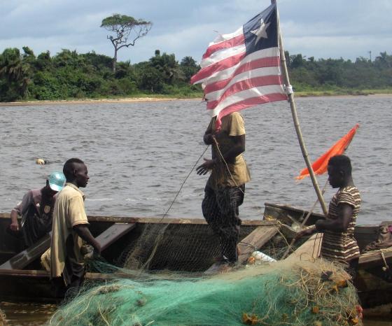 Artisanal fishermen in Marshall, Liberia